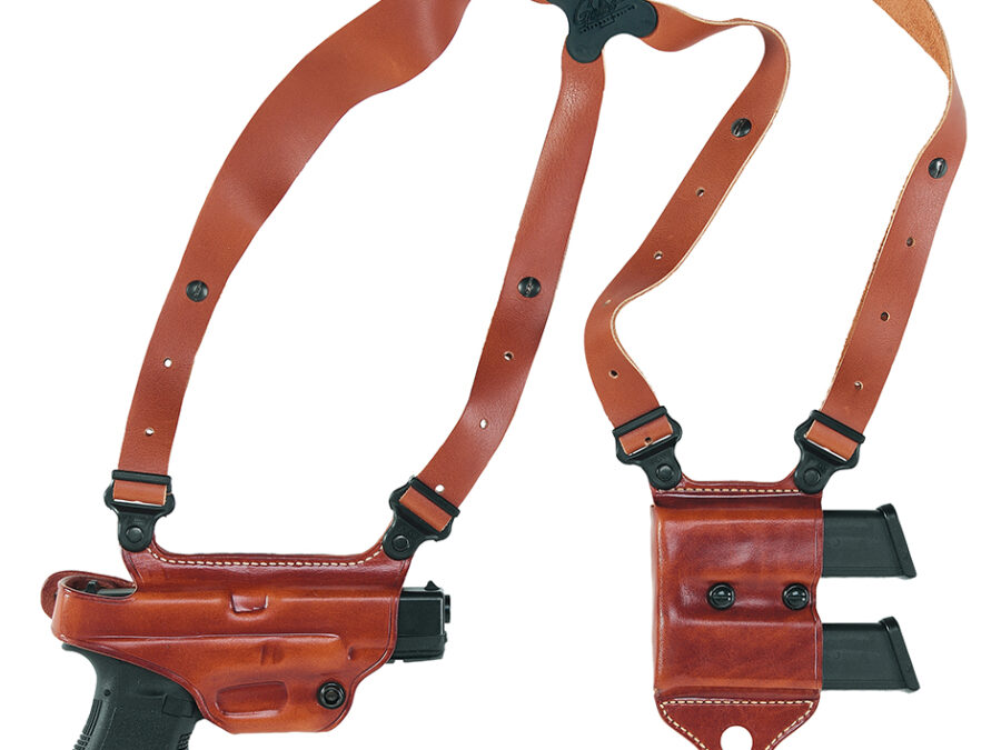 Galco MCII224 Miami Classic II Shoulder System Size Fits Chest Up To 56" Tan Leather Compatible w/Glock 17 Gen1-5/19 Gen1-5/22 Gen2-5  Right Hand