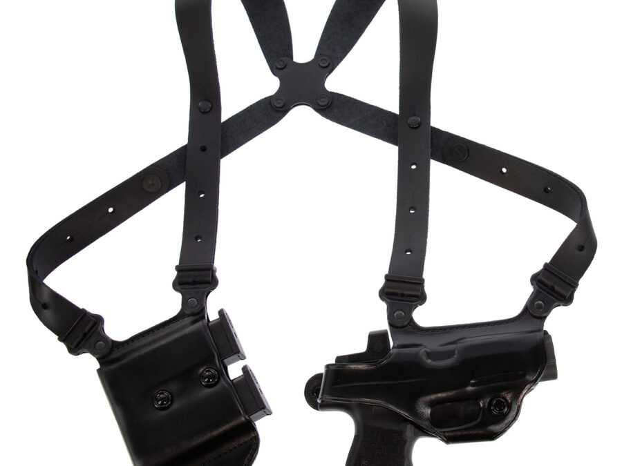 Galco MCII224B Miami Classic II Shoulder System Size Fits Chest Up To 56" Black Leather Compatible w/Glock 17 Gen1-5/19 Gen1-5/22 Gen2-5 Right Hand