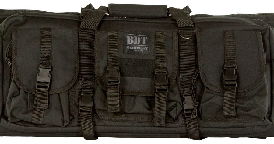 Bulldog BDT4043B BDT Tactical Single Black Nylon, 3 Accessory Pockets, Deluxe Padded Backstraps, Lockable Zippers & Padded