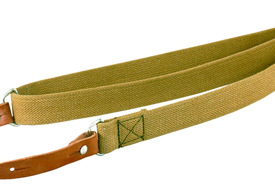 Aim Sports PJSSL Heavy Duty  made of Olive Canvas with Leather Trim, 20"-42" OAL & Heavy Duty Design for AK-Platforms