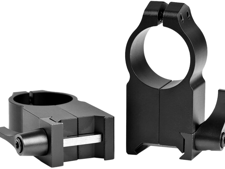 Warne 204LM Vertical Rings Maxima Matte Black 1" Ultra High Quick Detach 0 MOA