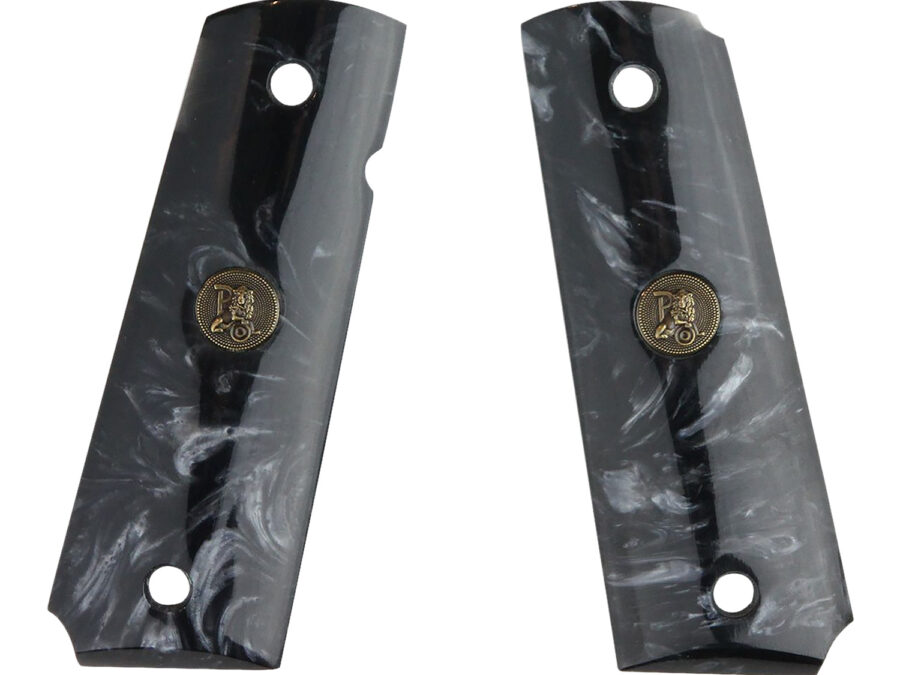 Pachmayr 62000 Custom Grip Black Simulated Pearl Panels for 1911 with Ambidextrous Safety