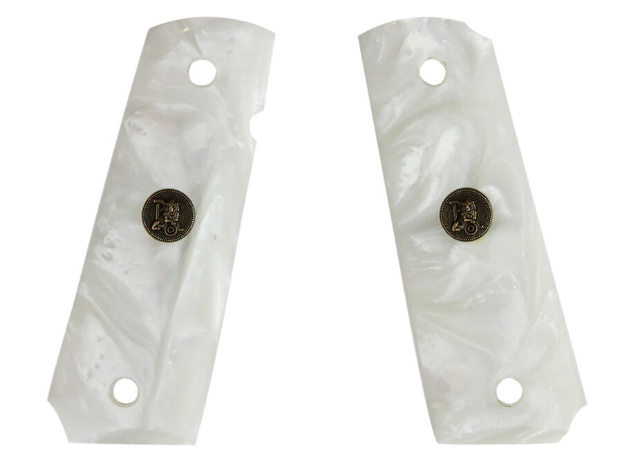 Pachmayr 62001 Custom Grip White Simulated Pearl Panels for 1911 with Ambidextrous Safety