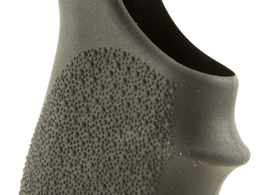 Hogue 18300 HandAll Beavertail Grip Sleeve made of Rubber with Textured Black Finish & Finger Groove for S&W M&P Shield (45); Kahr P-Series, CW (9 & 40)