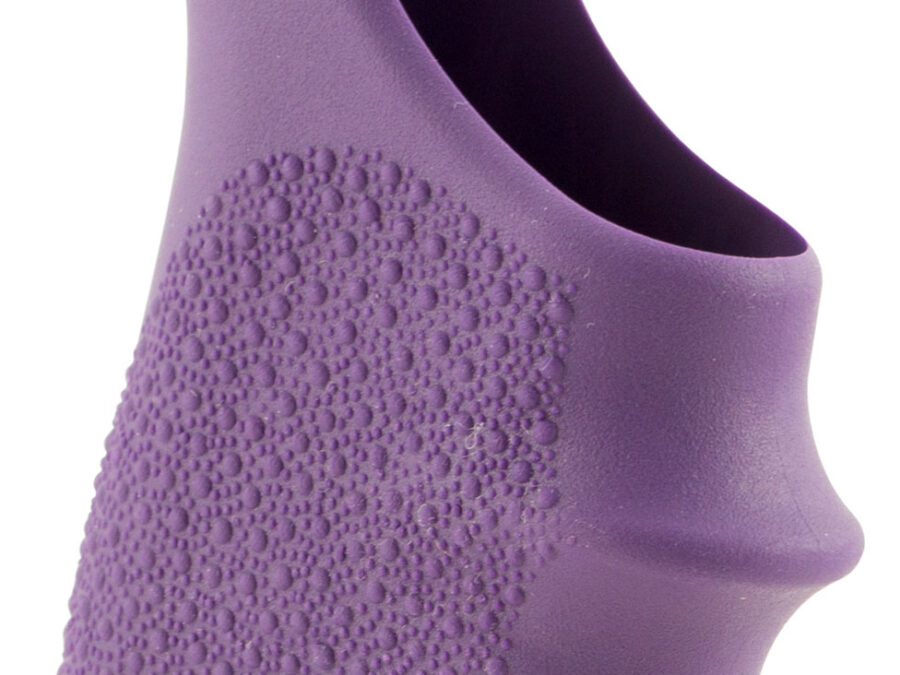 Hogue 18406 HandAll Beavertail Grip Sleeve Textured Purple Rubber for Glock 26, S&W M&P Shield, Ruger LC9