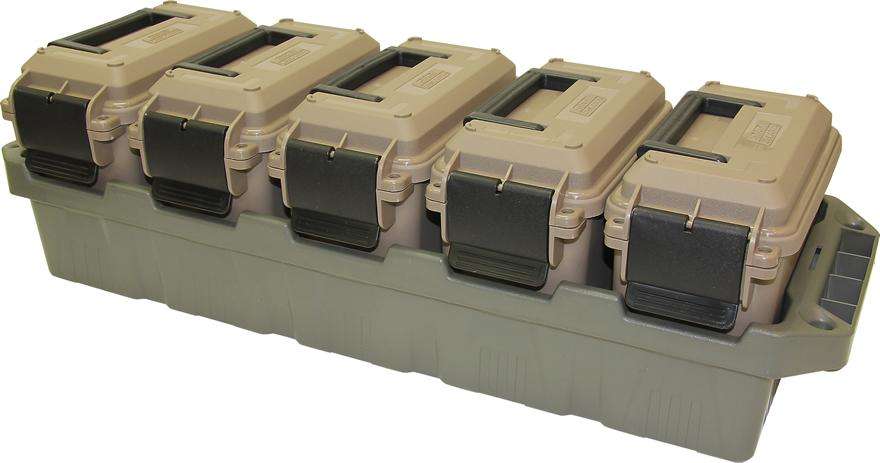 MTM AMMO CAN DARK EARTH/ARMY GREEN 5 CAN CRATE MINI CANS ( 3 PER CASE )