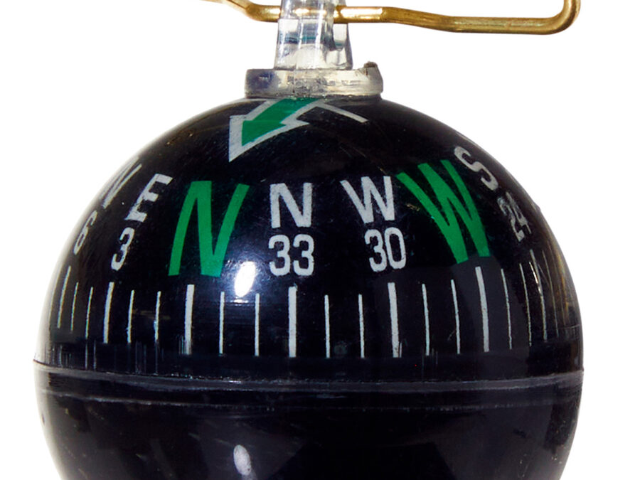 Allen 484 Compass  Black Pin On 1.50" Long Small Includes Safety Pin