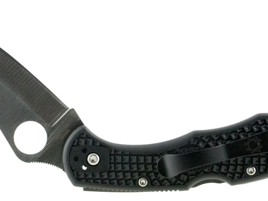 Spyderco C11PBK Delica 4  2.88" Folding Drop Point Plain VG-10 SS Blade/Black  Textured FRN Handle Includes Pocket Clip