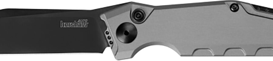 Kershaw 7900GRYBLK Launch 7 3.75" Folding Clip Point Drop Point Plain Black DLC CPM 154 SS Blade Gray Anodized Aluminum Handle Includes Pocket Clip