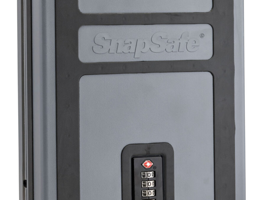 SnapSafe 75241 TrekLite Lock Box XL Combination Entry Gray Polycarbonate Holds 1 Handgun 10" W x 7" H x 2" D