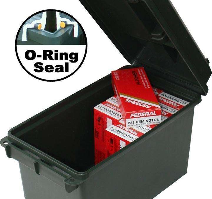 MTM AMMO CAN 50 CALIBER BLACK 7.4 IN X 13.5 IN X 8.5 IN( 6 PER CASE )