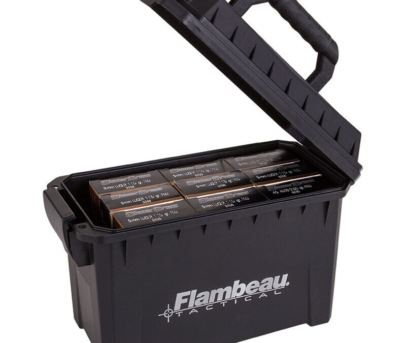 FLAMBEAU AMMO CAN COMPACT TACTICAL BLACK 9.75X4.75X6"