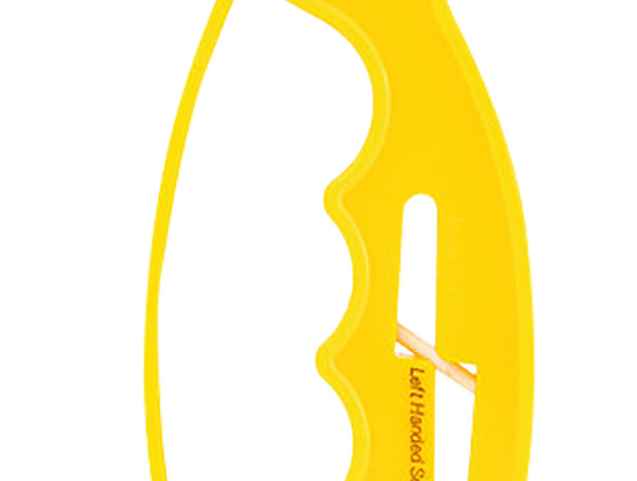 Smiths Products JIFFS 10-Second Knife & Scissor Sharpener Hand Held Fine, Coarse Carbide, Ceramic Sharpener Plastic Handle Yellow