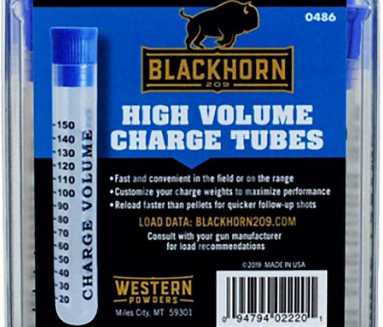 HODGDON BLACKHORN 209 MZL CHARGE TUBES 150GR 10 PER PACK NO POWDER( 12 PER CASE )