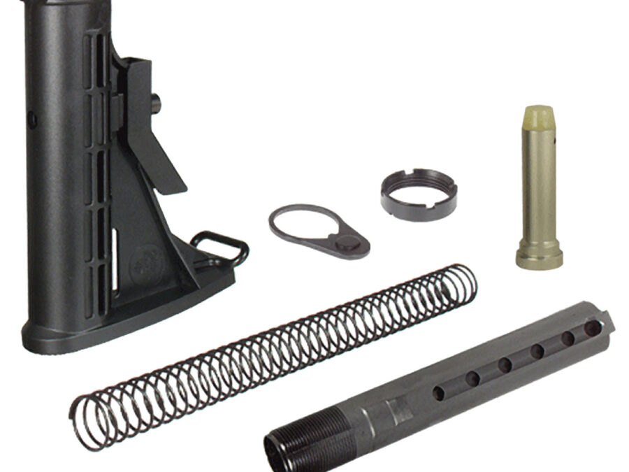 UTG Pro RBU6BM Mil-Spec Stock Assembly Black Synthetic 6 Position for AR-15/M16