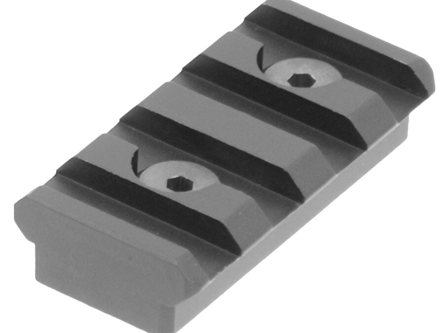 UTG Pro MTURS04S 4-Slot KeyMod Picatinny Rail Section  Black Anodized