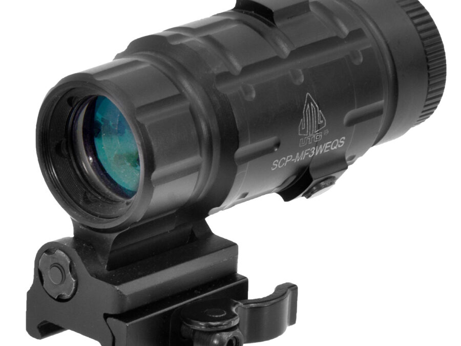 UTG SCPMF3WEQS 3x Magnifier  Black Anodized 37 mm