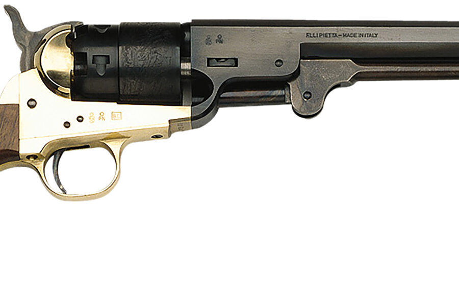 Traditions FR18511 1851 Navy Break Open 44 Cal #11 Percussion 7.50" 6 Shot Brass Frame Blued Barrel & Cylinder Walnut Grip
