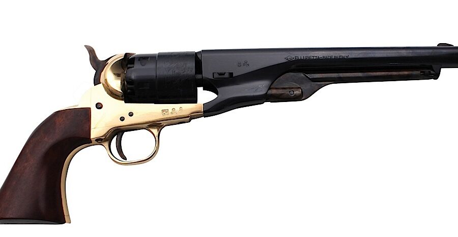 Traditions FR18601 1860 Army Break Open 44 Cal #11 Percussion 8" 6 Shot Brass Frame Blued Barrel & Cylinder Walnut Grip