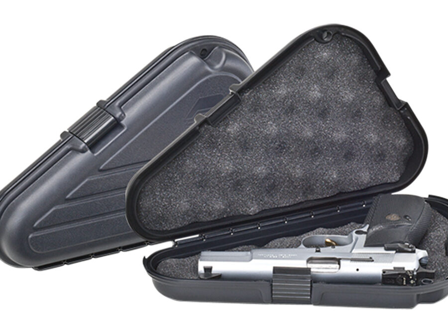 Plano 142300 Protector Pistol Case Large Black Polymer Holds Handgun