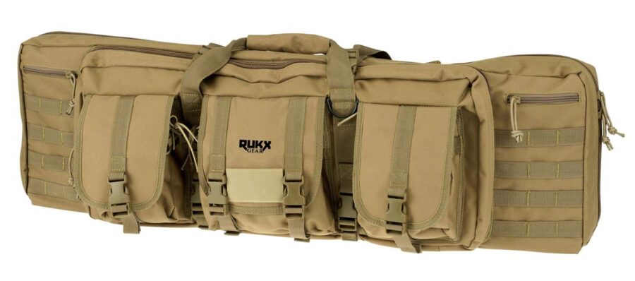RUKX GEAR 42" TACTICAL DOUBLE GUN CASE TAN (6/CASE)