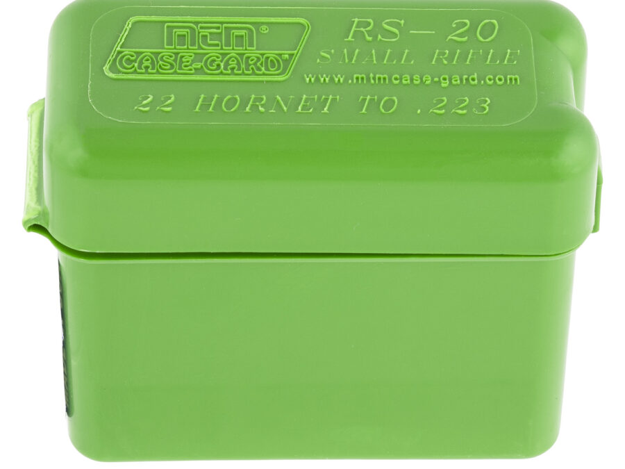 MTM Case-Gard RS2010 Ammo Box Belt Style Multi Caliber Green Polypropylene 20rd