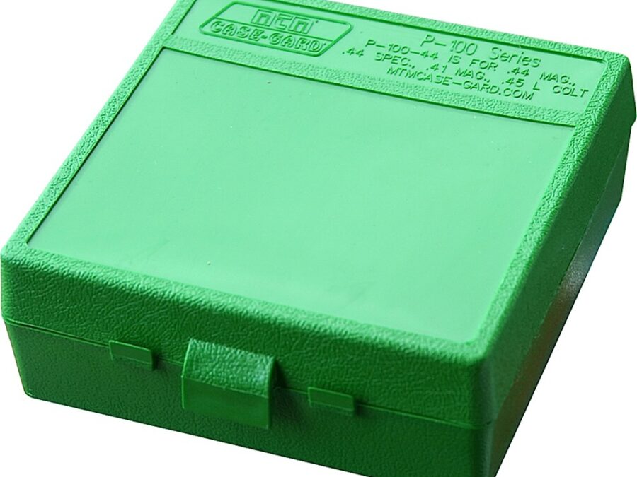 MTM Case-Gard P1004410 Ammo Box Flip-Top Multi Caliber Green Polypropylene 100rd