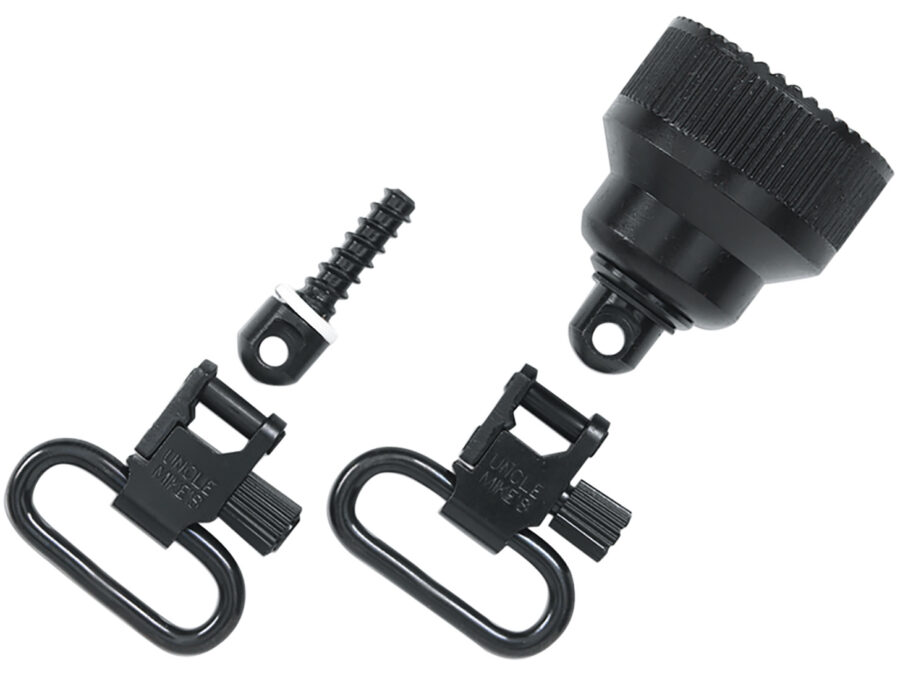 Uncle Mike's 18015 Mag Cap Swivel Set made of Steel with Blue Finish, 1" Loop Size & Quick Detach Style for  20 Gauge Remington 870 & 870 Youth Includes Two Super Swivels