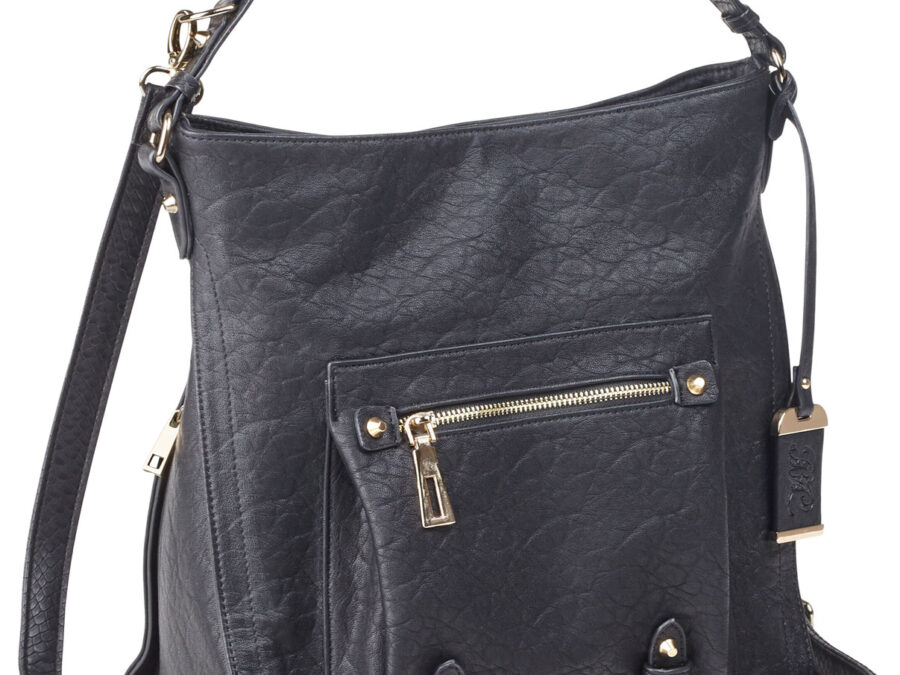 Bulldog BDP053 Hobo Purse w/Holster Black Leather Most Sm Pistols & Revolvers Right Hand
