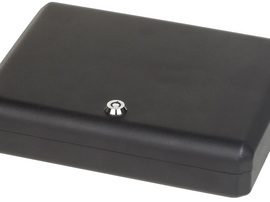 Bulldog BD1128 Pesonal Vault  Large Key Entry Black Steel Holds 1 Handgun 11" H x 8.50" W x 2.25" D