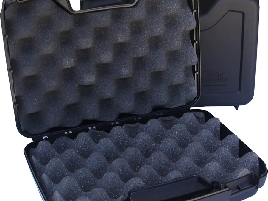 MTM Case-Gard SS-2500 Single Handgun Case  Black Polypropylene Holds Handgun w/ 4" Barrel or Less