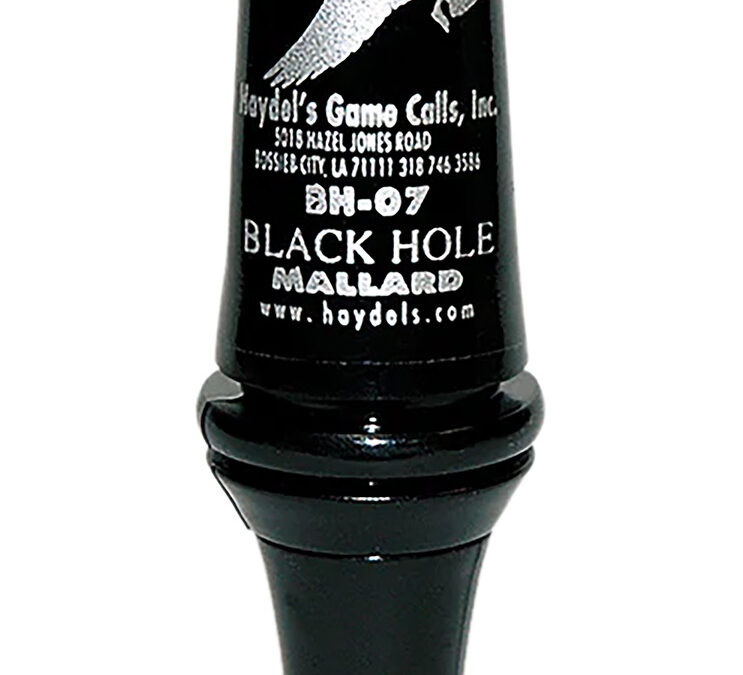 Haydel's Game Calls BH07 Black Hole  Open Call Double Reed Mallard Sounds Attracts Ducks Black Polycarbonate