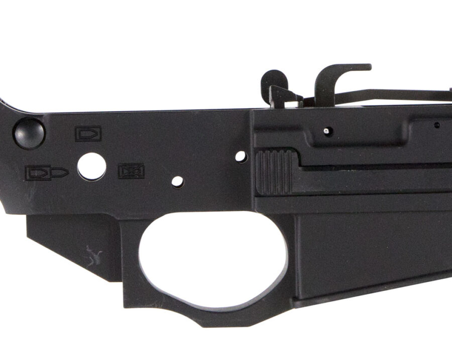 Spikes Tactical STLS920 Spider Stripped Lower Receiver 9mm Luger 7075-T6 Aluminum Black Anodized for AR-15, Compatible w/Glock Mags
