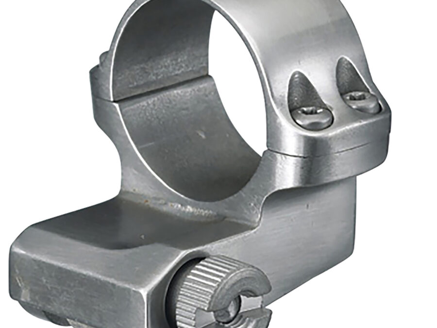 Ruger 90288 4KO Offset Scope Ring  Silver 1" Medium