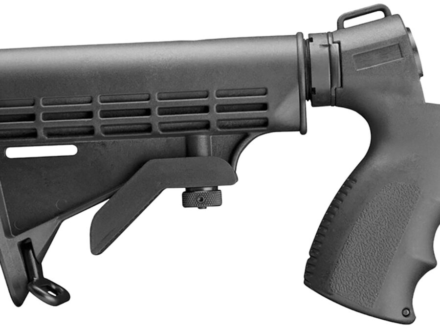 Aim Sports APGSM500 Shotgun  6 Position w/Pistol Grip Black Synthetic for Mossberg 500