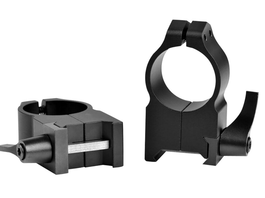 Warne 203LM Vertical Rings Maxima Matte Black 1" Extra High Quick Detach 0 MOA