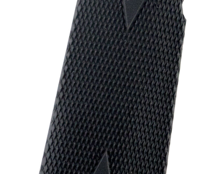 Pearce Grip PG19112 Side Panel Grips  Double Diamond Checkering Black Rubber for 1911 Government