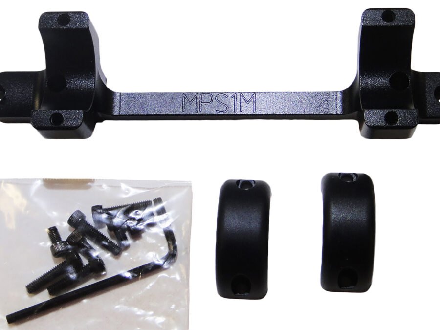 DNZ MPS1M Game Reaper-Mossberg Scope Mount/Ring Combo Matte Black 1"