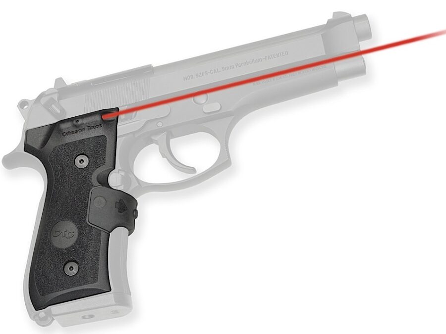 Crimson Trace 0119201 LG-402 Mil-Spec Lasergrips  Black Red Laser Beretta 92/96/M9
