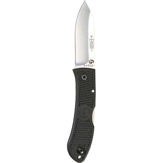 KA-BAR DOZIER HUNTER KNIFE 7.25 OAL 3 IN FOLDER  DROP POINT BLADE BLACK G10 GRIPS