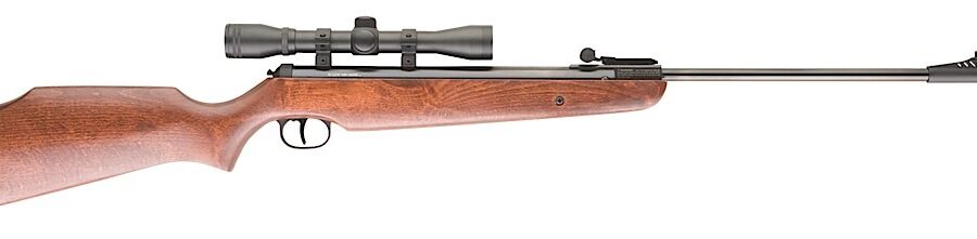 Umarex Ruger Air Guns 2244001 Air Hawk Combo Spring Piston 177 Pellet 1rd Blued Rec/Barrel Dark Hardwood Stock Includes 4x32mm Scope