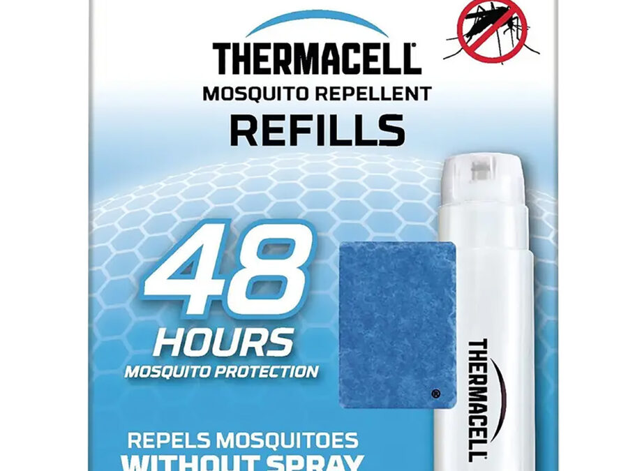 Thermacell R4 Repellent Refill  Effective 15 ft Odorless Scent Mat/Fuel Cartridges Repels Mosquito Effective Up to 48 hrs 4 Fuel Cartridges/12 Mats