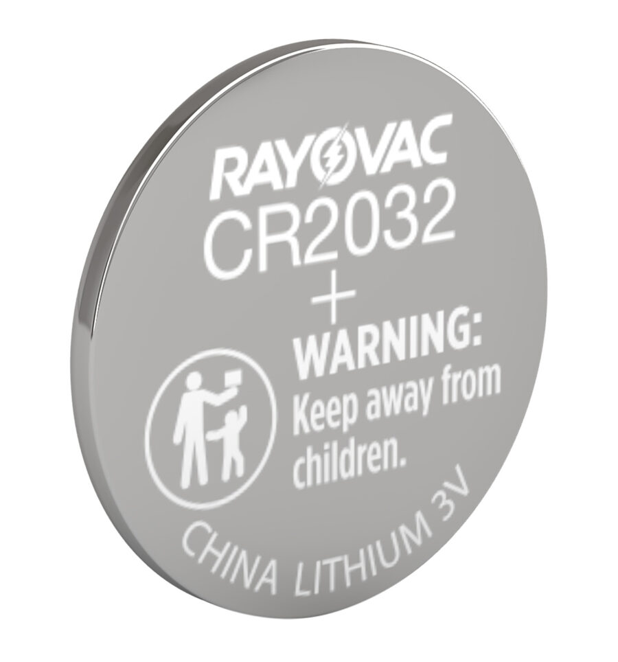 Rayovac KECR20321 CR2032 Lithium Coin Cell  Silver 3.0 Volts 225 mAh