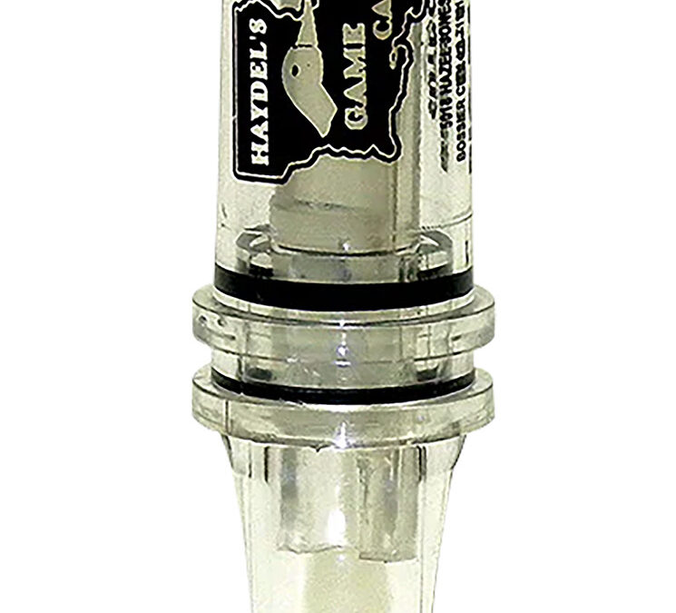 Haydel's Game Calls BC10 Big Barreled  Open Call Single Reed Mallard Sounds Attracts Ducks Clear Plastic