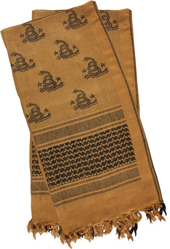 RED ROCK SHEMAGH HEAD WRAP - DON'T TREAD ON ME COYOTE/BLACK