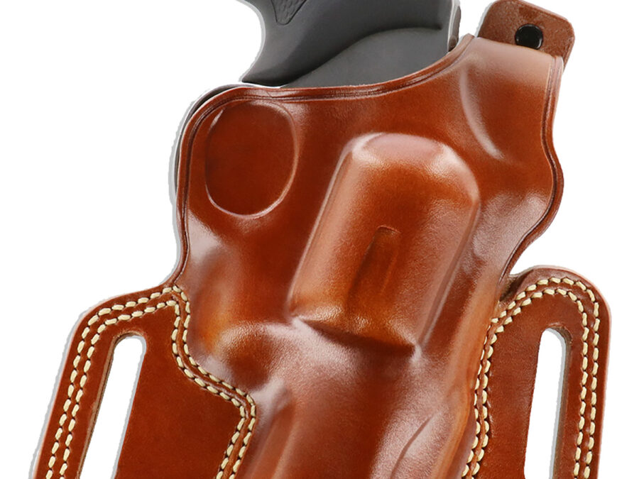 Galco SIL104 Silhouette  OWB Tan Leather Belt Slide Fits Ruger GP100 Fits S&W L Frame Fits 3-4.25" Barrel Right Hand