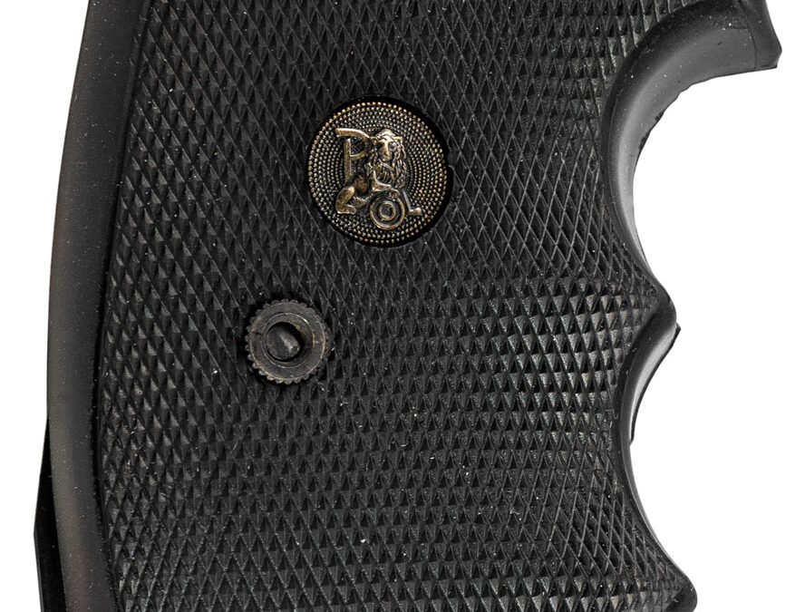 Pachmayr 02529 Gripper Professional Grip Checkered Black Rubber with Finger Grooves for Colt Python, Trooper