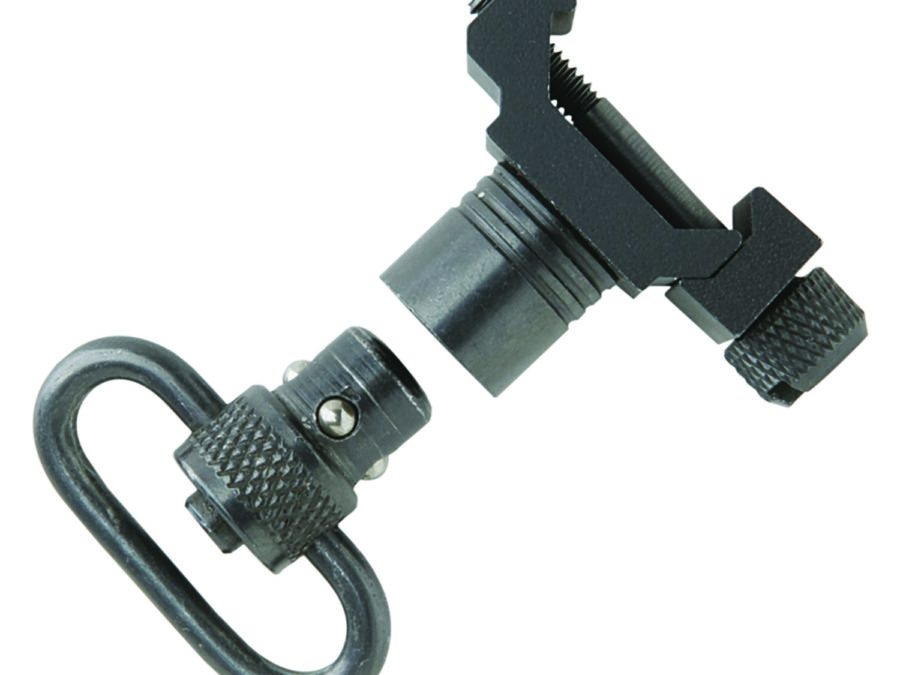 Uncle Mike's 21101 Quick Detach Swivel Set made of Steel with Black Finish, 1" Loop Size & Push Button Style for Picatinny & Weaver-Style Rails