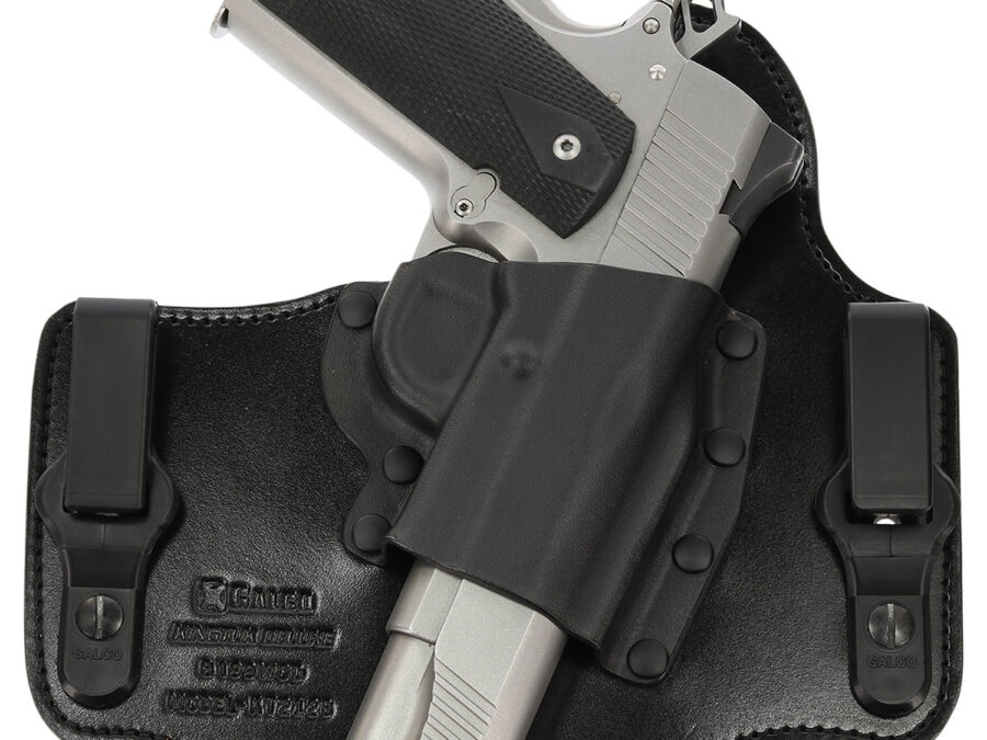 Galco KT212B KingTuk Deluxe IWB Black Kydex/Leather UniClip Fits 1911 Fits 4-5" Barrel Right Hand