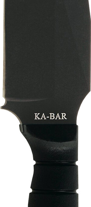 Ka-Bar 1278 Warthog Heavy Duty 6.75" Fixed Clip Point Plain Black SK-5 High Carbon Blade TPR Black Handle